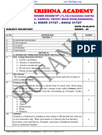 2 11th Bio Botany First Mid Term Exam Original Question Paper With Answer Key Namakkal District Shri Krishna English Medium 1