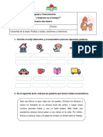 002-4b-Lenguaje-Práctico-Unidad 4-Prefijos y Sufijos, Sinónimos y Antónimos