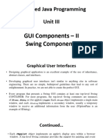 Unit 3 - GUI Components II - Swing - Components