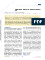 Dissolution Efficiency and Design Space For An Oral Pharmaceutical Product in Tablet Form