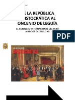 De La República Aristocrática Al Oncenio de Leguía: El Contexto Internacional Del Perú A Inicios Del Siglo XX