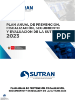 Plan Anual de Prevención, FIscalización, Seguimiento y Evaluación de La Sutran 2023