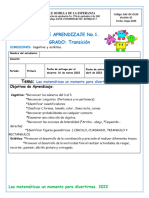 Dimension Cognitiva y Estetica Primer Periodo Grado Transicion