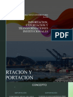 Importacion, Exportacion y Transformaciones Institucionales