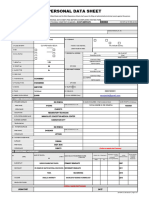 CS Form No. 212 Personal Data Sheet Revised