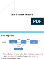 Unit - 4 Syntax Analysis