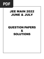 JEE Main 2022 - Prev. Yr. Qns & Solutions