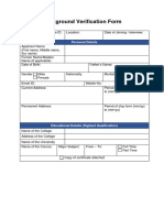 Employee Background Verification Form