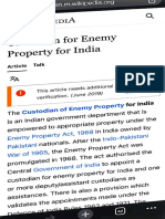 Custodian Enemy: For Property For