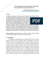 Perspectivas para o Ensino de História Sob A Nova BNCC A Partir Do Contexto Local em Jundiaí, SP