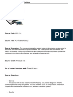 PC Troubleshooting I Syllabus