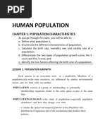 Topic 1 - Population Characteristics