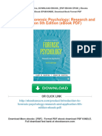 Get Introduction To Forensic Psychology: Research and Application 5th Edition (Ebook PDF) Free All Chapters