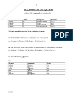 Chemical Formulas and Equations