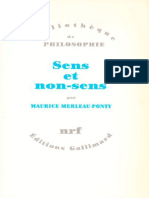 Maurice Merleau-Ponty, Sens Et Non-Sens-1996, Gallimard