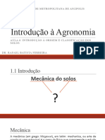 Aula 6 - Introdução À Origem e Classificação Dos Solos Faculdade Fama