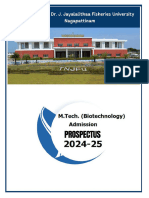 M.Tech (Biotech) Prospectus 2024-25