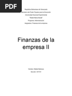 Finanzas de La Empresa II