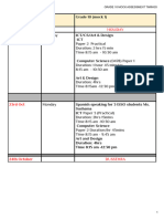 First Term Assessment - Grade 10 Mock Assessment Timings