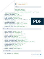 (Python Basics) - Cheatsheet