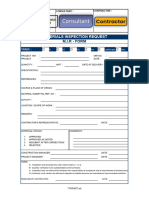 Material Inspection Request Report Form