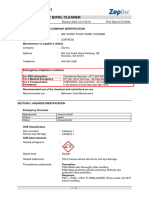 Zep Acidic Toilet Bowl Cleaner: Safety Data Sheet