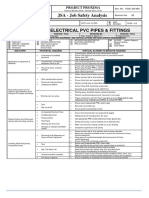 JSA - Installation of Electrical PVC Pipes and Fittings