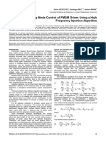 Sensorless Sliding Mode Control of PMSM Drives Using A High Frequency Injection Algorithm