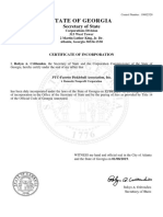 SoS Filings - Certificate Art of Inc