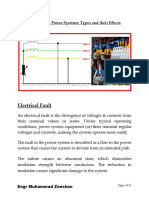 Faults in Electrical Power Systems Types and Their Effects