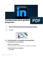 Fundamentos de La Gestión de Proyectos