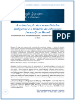 A Colonização Das Sexualidades Indígenas e A História Da Educação (Sexual) No Brasil
