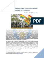 El Defensor de Los Derechos Humanos en Bolivia - Un Informe Defensorial Censurado