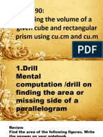 MATHEMATICS 5 PPT Q4 - Lesson 90 - Finding The Volume of A Given Cube and Rectangular Prism Using Cu - CM and Cu.m