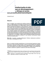 Chapitre 3 Propriété Intellectuelle Et Sida Dans Les Pays en Développement: Innovation, Éthique Et Accès Aux Produits Pharmaceutiques