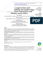 Abusive Supervision and Knowledge Hiding The Moderating Roles of Future Orientation and Islamic Work Ethics 2021 Emerald Group Holdings LTD