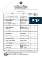 GRADE 5 ZAMORA List of Parents