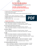 CAE 1 Time Table 2020-2025, 2021-2025, 2022-2025 & 2023-2025 Batches