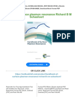 (PDF Download) Handbook of Surface Plasmon Resonance Richard B M Schasfoort Fulll Chapter