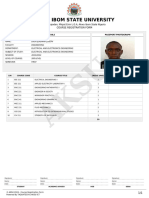 Akwa Ibom State University: Course Registration Form