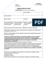 Formulaire de Plainte PDF