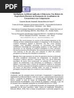 Inteligência Artificial Aplicada À Educação: Um Relato de Experiência Docente Na Formação de Acadêmicos de Licenciatura em Computação