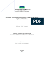 Universidade de Brasília: Wwsim: Interface Gráca para O Simulador de Redes Ópticas Wdmsim