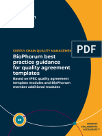 BioPhorum Best Practice Guidance For Quality Agreement Templates June 2024