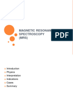 MRI Spectroscopy M.SC R.I.T 2nd Yr