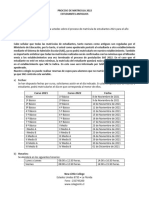 Proceso de Matricula Alumnos Antiguos 2022