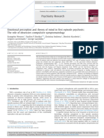 Emotional Perception and Theory of Mind in First Episode Psychosis