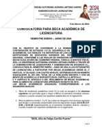 Convocatoria de Beca Acad e J 2024 Con Firmas para Enviar H Consejo 2