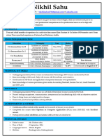 Nikhil Sahu Resume