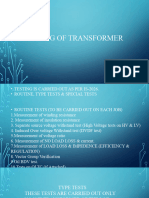 Testing of Transformer